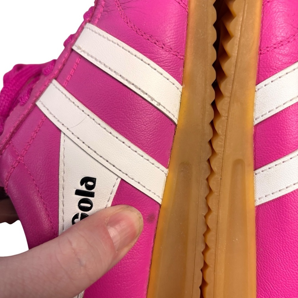 Gola Classics Stadium Quilted Leather Sneakers Pink/White – Women’s Sz 7.5 - Picture 5 of 10